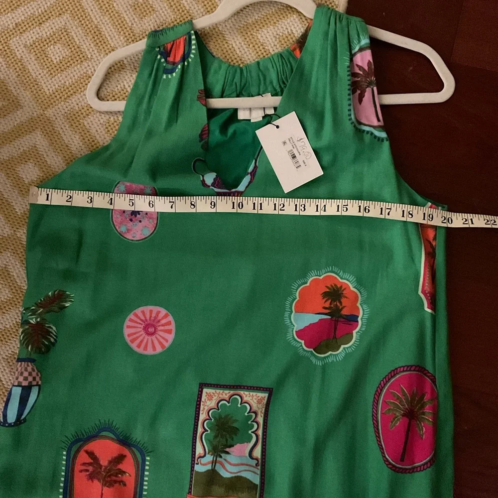NWT Sugarlips Kelly Green Tropical Palm Print Lined Maxi Dress – Size Small